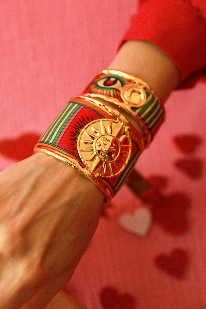 pink and gold