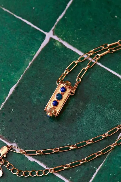 Gold Nacklace Aqua